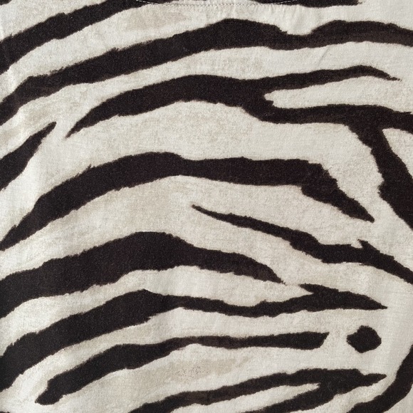Ralph Lauren Animal Zebra Print Top Size M Stretch Knit Old Money Western Boho - Picture 6 of 8